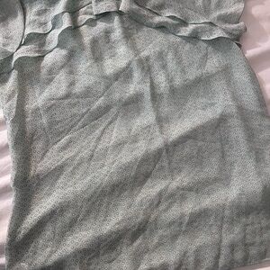 LOFT Light Blue Patterned Blouse